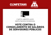 Carta aos deputados contra o congelamento de salários de servidores públicos